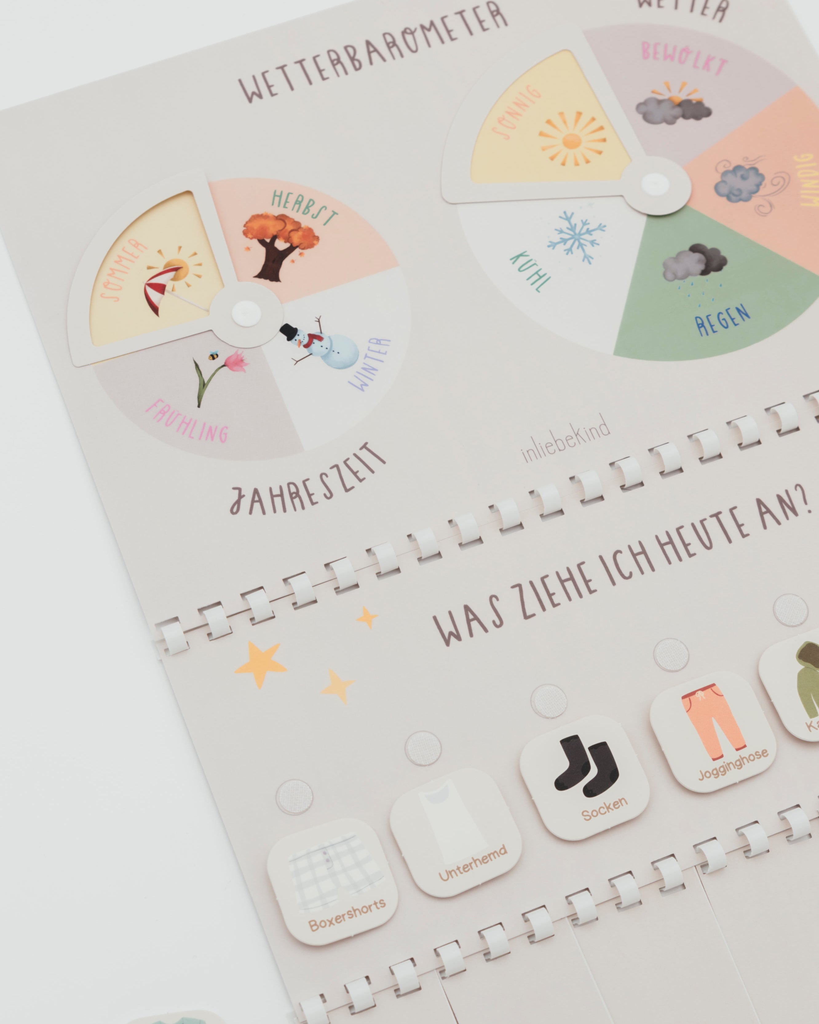 Anziehplaner für Kinder inkl. Symbole