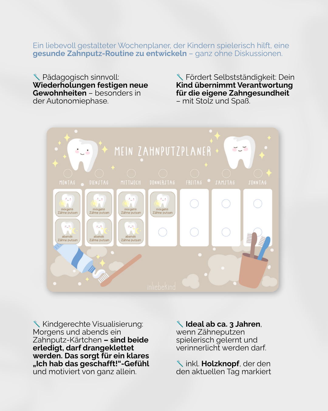 Zahnputzplaner inkl. Symbole