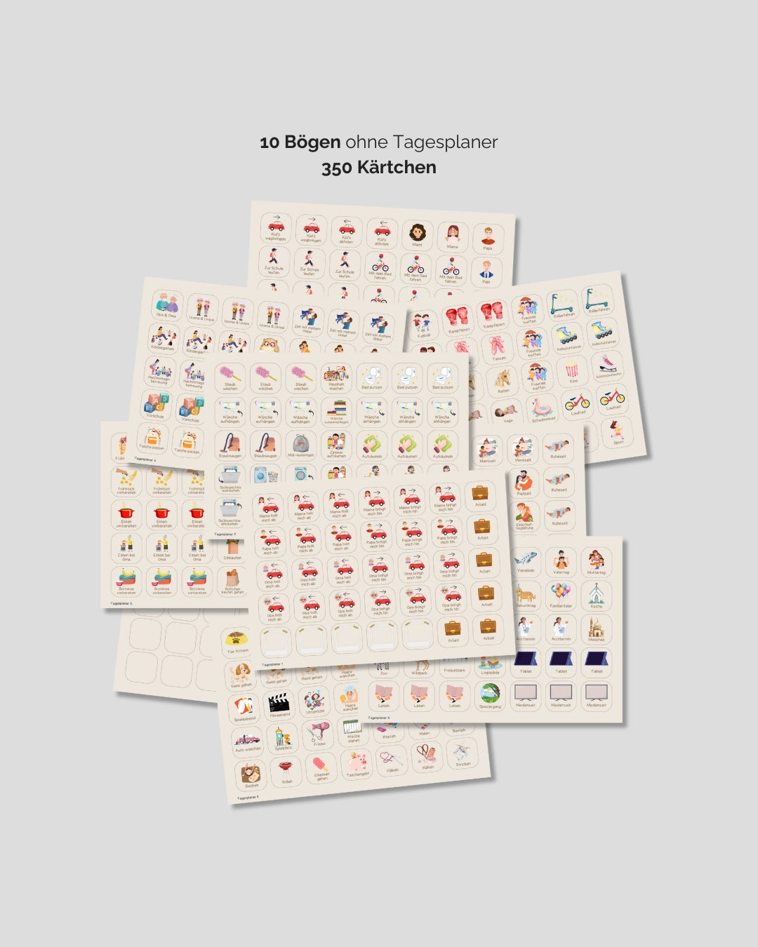 Kärtchen Tagesplaner