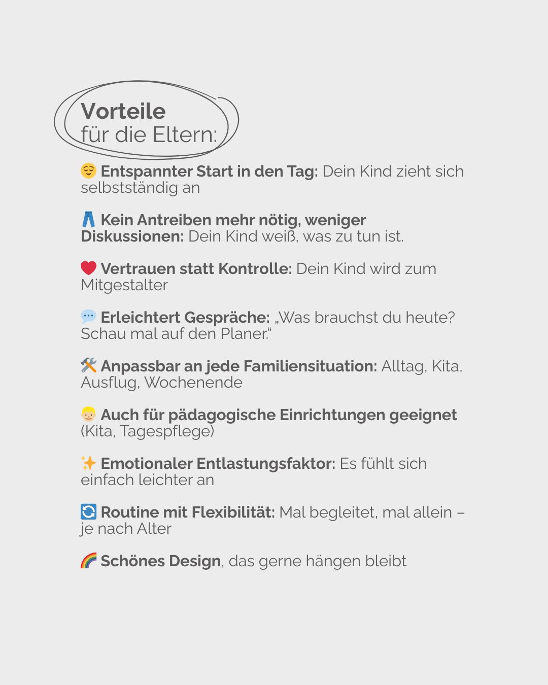 Anziehplaner für Kinder inkl. Symbole